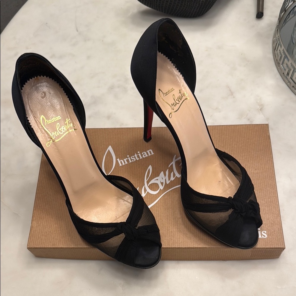 COPY - Christian Louboutin Black and Red Stiletto Heels